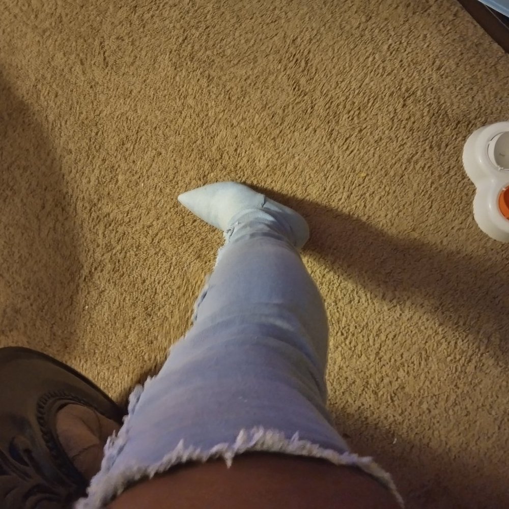 Jean thigh high heeled boots (NEW)
